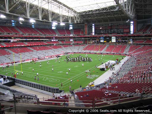 View from section 247 at State Farm Stadium, home of the Arizona Cardinals