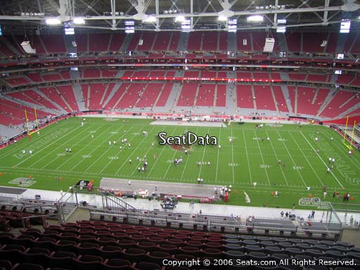 View from section 411 at State Farm Stadium, home of the Arizona Cardinals