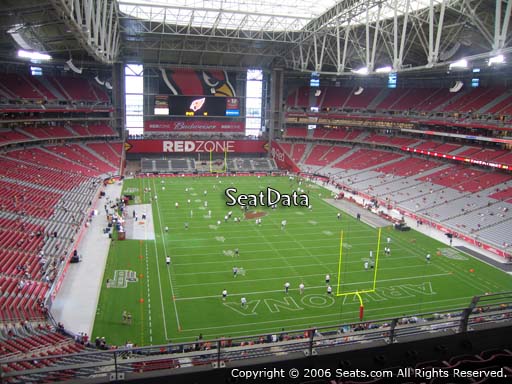 View from section 431 at State Farm Stadium, home of the Arizona Cardinals