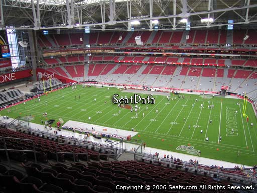 View from section 439 at State Farm Stadium, home of the Arizona Cardinals