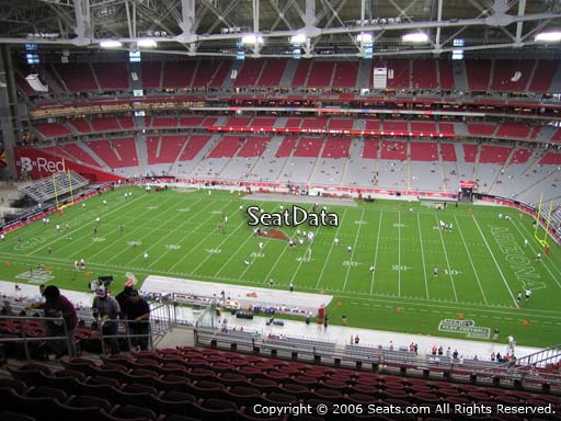 View from section 441 at State Farm Stadium, home of the Arizona Cardinals