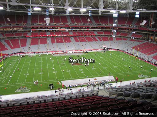 View from section 446 at State Farm Stadium, home of the Arizona Cardinals