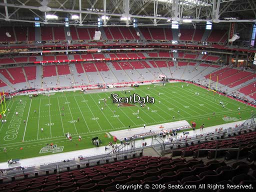 View from section 447 at State Farm Stadium, home of the Arizona Cardinals