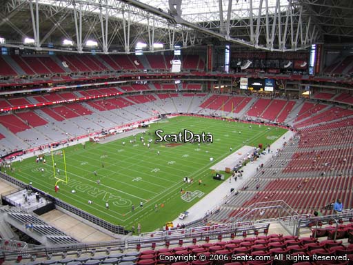 View from section 453 at State Farm Stadium, home of the Arizona Cardinals
