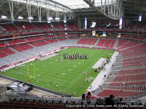 View from section 454 at State Farm Stadium, home of the Arizona Cardinals