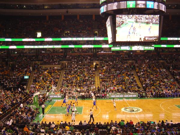 View from Club Section 143 at the TD Banknorth Garden, home of the Boston Celtics