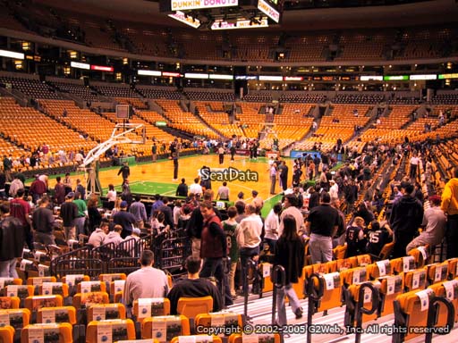 Seat view from section 5 at the TD Garden, home of the Boston Celtics.