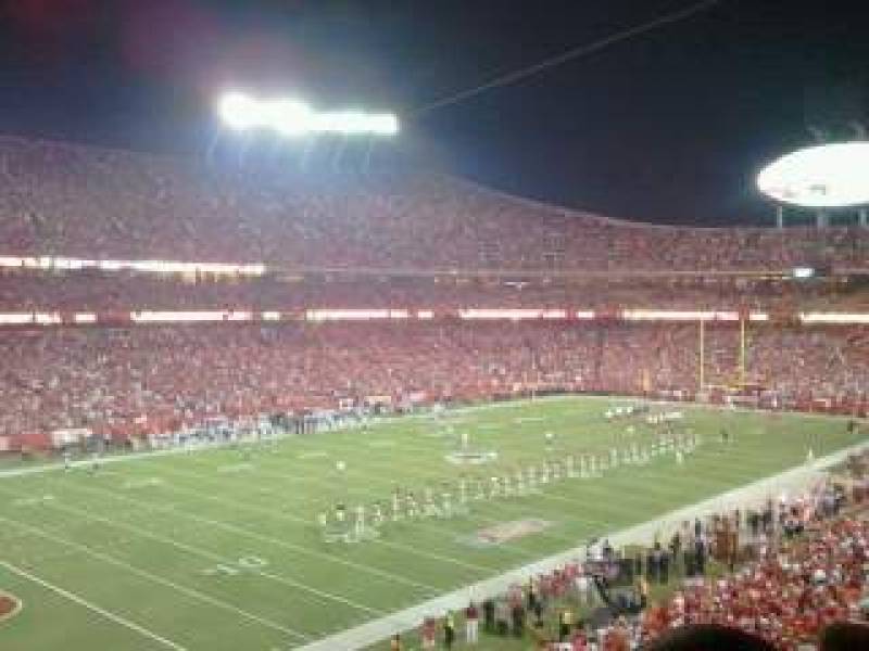 Seat view from section 230 at Arrowhead Stadium, home of the Kansas City Chiefs