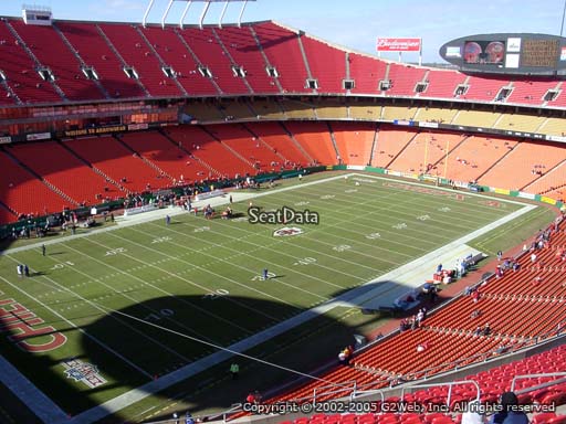 Seat view from section 306 at Arrowhead Stadium, home of the Kansas City Chiefs