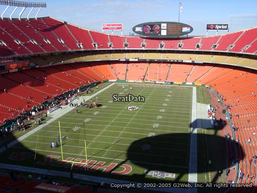 Seat view from section 310 at Arrowhead Stadium, home of the Kansas City Chiefs