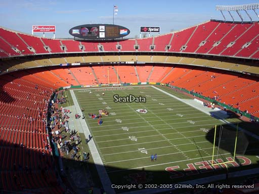 Seat view from section 314 at Arrowhead Stadium, home of the Kansas City Chiefs