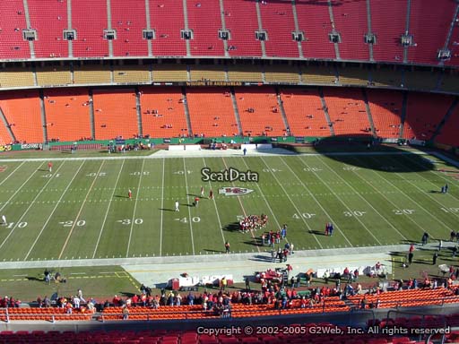 Seat view from section 324 at Arrowhead Stadium, home of the Kansas City Chiefs