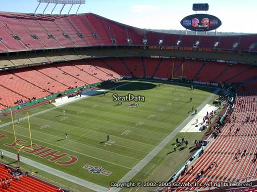 Seat view from section 331 at Arrowhead Stadium, home of the Kansas City Chiefs