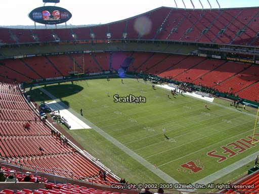 Seat view from section 339 at Arrowhead Stadium, home of the Kansas City Chiefs