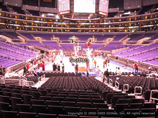 Seat view from section 116 at the Staples Center, home of the Los Angeles Clippers