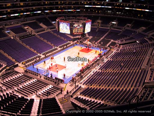 Seat view from section 306 at the Staples Center, home of the Los Angeles Clippers