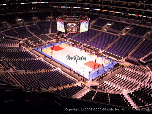 Seat view from section 314 at the Staples Center, home of the Los Angeles Clippers