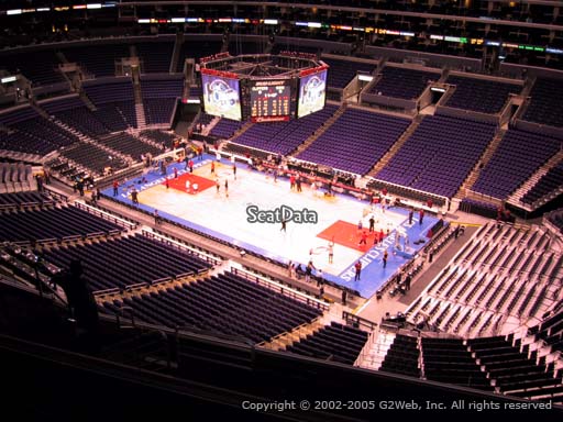 Seat view from section 315 at the Staples Center, home of the Los Angeles Clippers