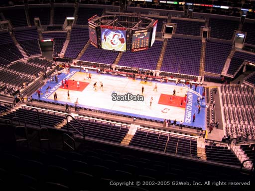 Seat view from section 317 at the Staples Center, home of the Los Angeles Clippers