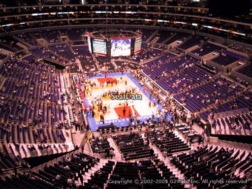 Seat view from section 328 at the Staples Center, home of the Los Angeles Clippers