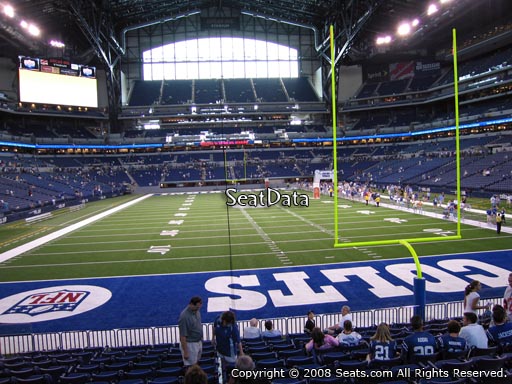 Seat view from section 101 at Lucas Oil Stadium, home of the Indianapolis Colts