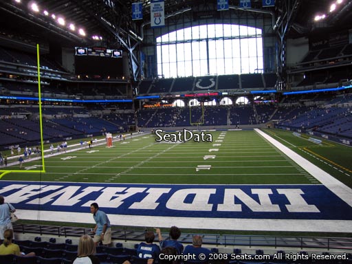 Seat view from section 125 at Lucas Oil Stadium, home of the Indianapolis Colts