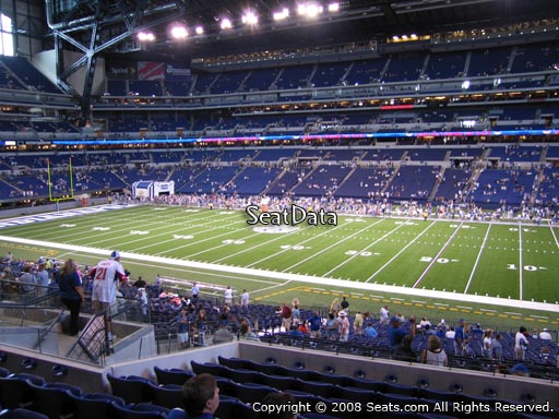 Seat view from section 210 at Lucas Oil Stadium, home of the Indianapolis Colts