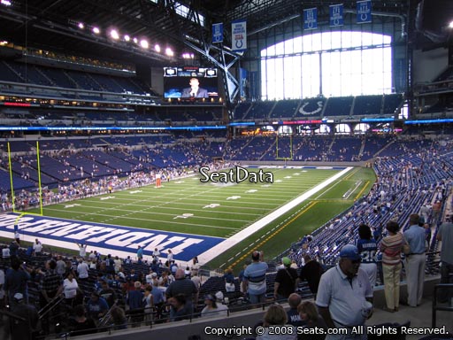 Seat view from section 222 at Lucas Oil Stadium, home of the Indianapolis Colts