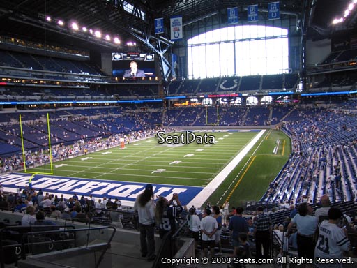 Seat view from section 223 at Lucas Oil Stadium, home of the Indianapolis Colts