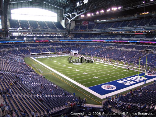 Seat view from section 304 at Lucas Oil Stadium, home of the Indianapolis Colts