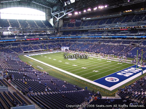 Seat view from section 306 at Lucas Oil Stadium, home of the Indianapolis Colts