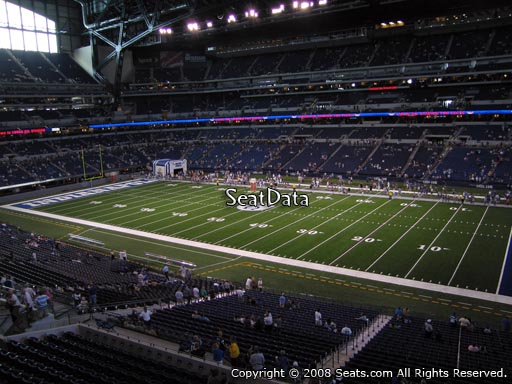 Seat view from section 309 at Lucas Oil Stadium, home of the Indianapolis Colts