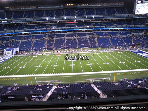 Seat view from section 313 at Lucas Oil Stadium, home of the Indianapolis Colts