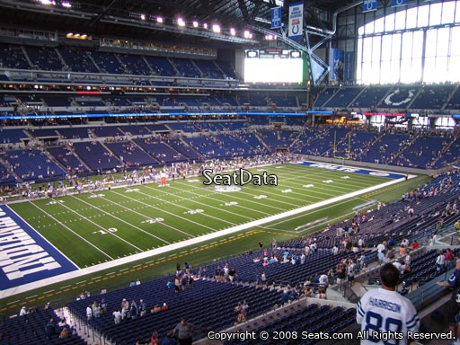 Seat view from section 318 at Lucas Oil Stadium, home of the Indianapolis Colts