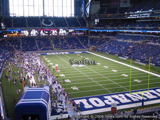 Seat view from section 329 at Lucas Oil Stadium, home of the Indianapolis Colts