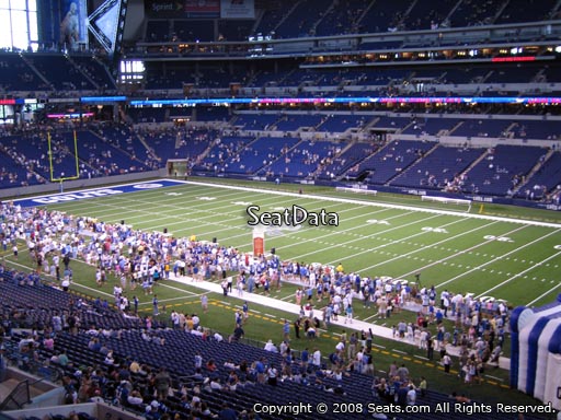 Seat view from section 335 at Lucas Oil Stadium, home of the Indianapolis Colts