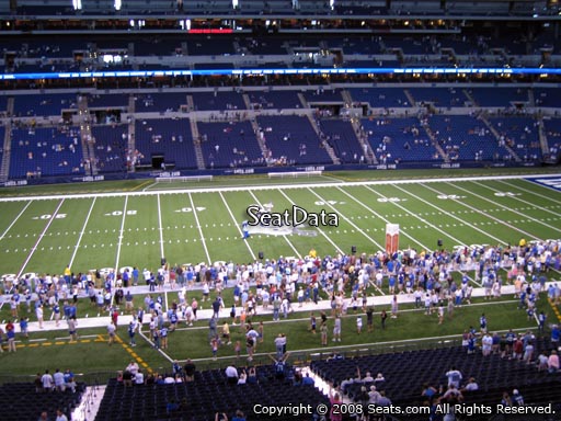 Seat view from section 341 at Lucas Oil Stadium, home of the Indianapolis Colts