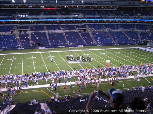 Seat view from section 342 at Lucas Oil Stadium, home of the Indianapolis Colts