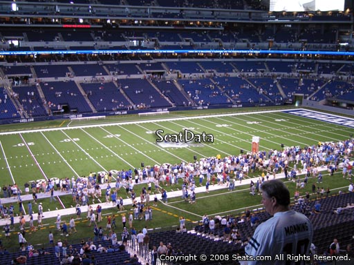 Seat view from section 343 at Lucas Oil Stadium, home of the Indianapolis Colts