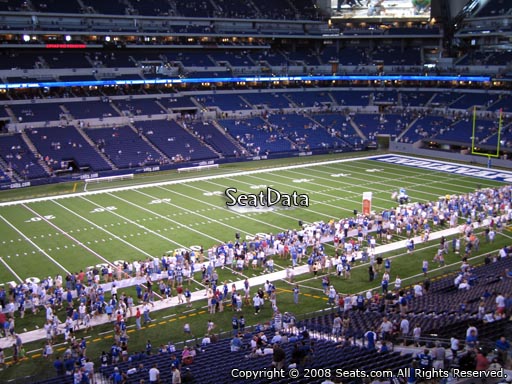 Seat view from section 344 at Lucas Oil Stadium, home of the Indianapolis Colts