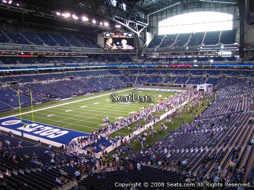 Seat view from section 349 at Lucas Oil Stadium, home of the Indianapolis Colts