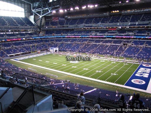 Seat view from section 408 at Lucas Oil Stadium, home of the Indianapolis Colts