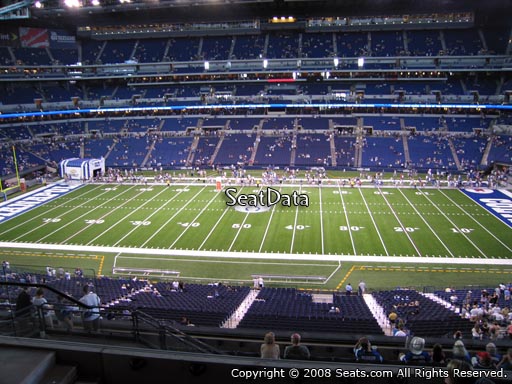 Seat view from section 412 at Lucas Oil Stadium, home of the Indianapolis Colts