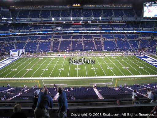 Seat view from section 413 at Lucas Oil Stadium, home of the Indianapolis Colts