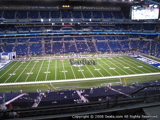 Seat view from section 414 at Lucas Oil Stadium, home of the Indianapolis Colts