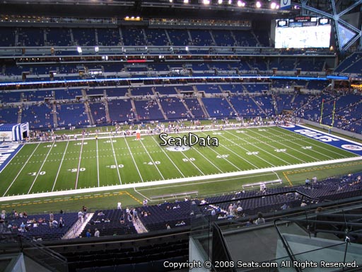Seat view from section 415 at Lucas Oil Stadium, home of the Indianapolis Colts