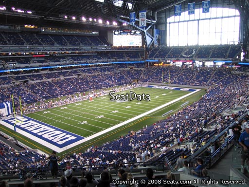 Seat view from section 420 at Lucas Oil Stadium, home of the Indianapolis Colts
