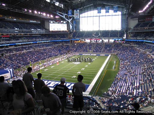 Seat view from section 423 at Lucas Oil Stadium, home of the Indianapolis Colts