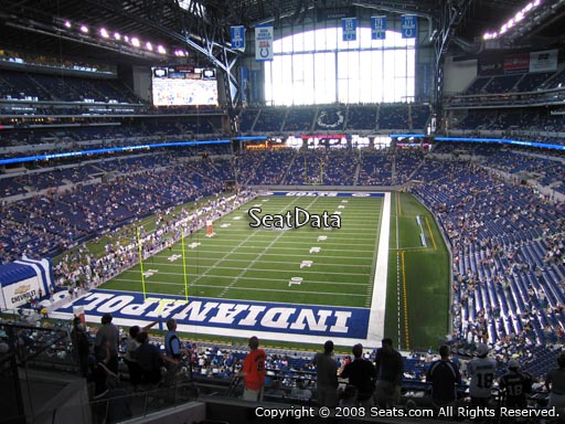 Seat view from section 424 at Lucas Oil Stadium, home of the Indianapolis Colts