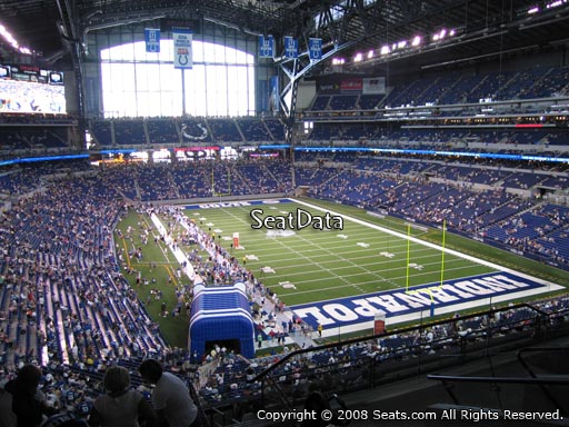 Seat view from section 430 at Lucas Oil Stadium, home of the Indianapolis Colts